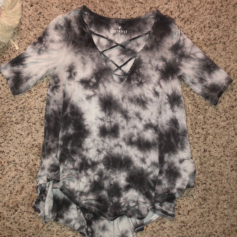 tie dye soft & sexy longline shirt